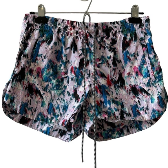 J. Crew Multicolor Brushstroke Print Elastic Waist Drawstring Pocket Shorts XS - Picture 1 of 8